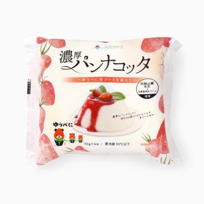 濃厚パンナコッタ～ゆうべに苺ソースを添えて～