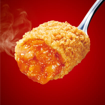 Bisque-style croquette with shrimp